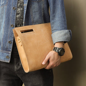 YAAGLE Men's Crazy Horse Leather Business Document Bag YGA0011 - YAAGLE.com