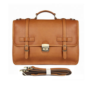 YAAGLE Exquisite Crazy Horse Leather Briefcase 14 Inch Laptop Business Handbag YG7397 - YAAGLE.com