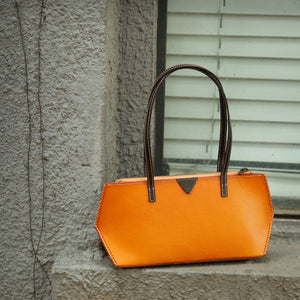 YAAGLE Women Personalized Tanned Leather Handbag Tote YGBR6018 - YAAGLE.com