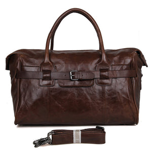 YAAGLE Men's Wax Leather Luggage Handbag YG7079Q - YAAGLE.com