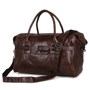 YAAGLE Men's Wax Leather Luggage Handbag YG7079Q - YAAGLE.com