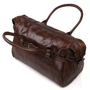 YAAGLE Men's Wax Leather Luggage Handbag YG7079Q - YAAGLE.com