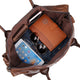 YAAGLE Men's Wax Leather Luggage Handbag YG7079Q - YAAGLE.com