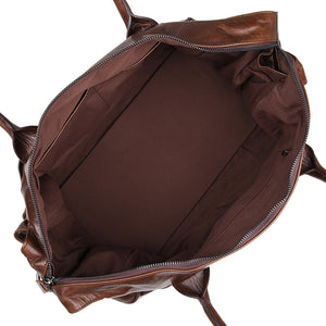 YAAGLE Men's Wax Leather Luggage Handbag YG7079Q - YAAGLE.com