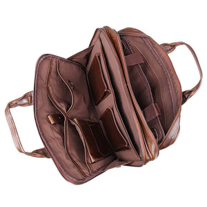 YAAGLE Men's Genuine Leather Business Travel Handbag YG7005Q - YAAGLE.com