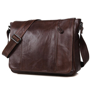 YAAGLE Men's Vintage Real Leather Flap Messenger Bag YG7338 - YAAGLE.com