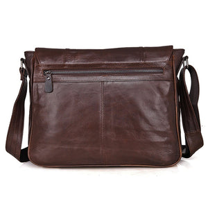 YAAGLE Men's Vintage Real Leather Flap Messenger Bag YG7338 - YAAGLE.com