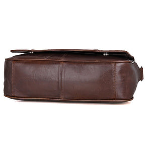 YAAGLE Men's Vintage Real Leather Flap Messenger Bag YG7338 - YAAGLE.com