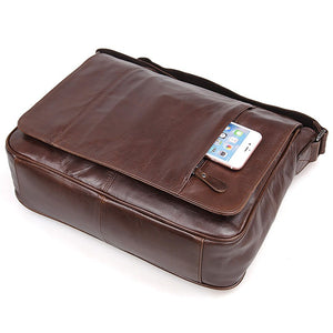 YAAGLE Men's Vintage Real Leather Flap Messenger Bag YG7338 - YAAGLE.com