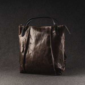 YAAGLE Multi-functional Real Leather Large Size Travel Sling Backpack Tote YG256 - YAAGLE.com