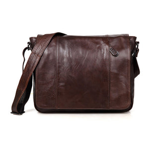 YAAGLE Men's Vintage Real Leather Flap Messenger Bag YG7338 - YAAGLE.com