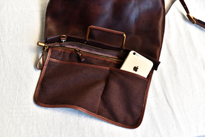 YAAGLE Brief Metal Handles Genuine Leather Handbag YG54 - YAAGLE.com