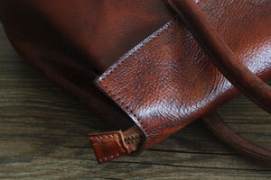 YAAGLE Female Vintage Handmade Real Leather Flap Handbag YGPD2145 - YAAGLE.com