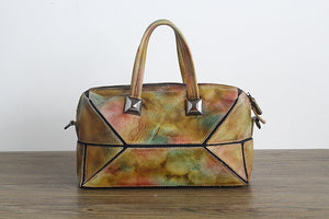 YAAGLE Women Vintage Mixed Color Patchwork Handbag YGCS936 - YAAGLE.com