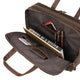 YAAGLE Men's Real Leather Zipper Business Laptop Handbag YG7388R - YAAGLE.com