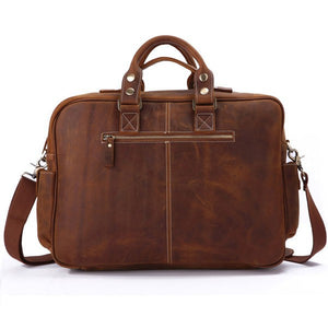 YAAGLE Multi-pockets Real Leather Hand Briefcase for Men YG7028 - YAAGLE.com