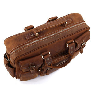 YAAGLE Multi-pockets Real Leather Hand Briefcase for Men YG7028 - YAAGLE.com