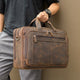 YAAGLE Men's Real Leather Zipper Business Handbag YG7320R - YAAGLE.com