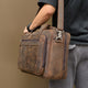 YAAGLE Men's Real Leather Zipper Business Handbag YG7320R - YAAGLE.com
