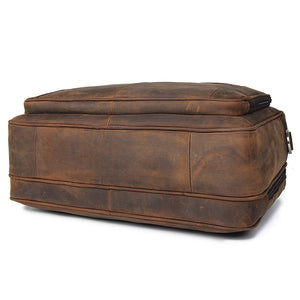 YAAGLE Men's Real Leather Zipper Business Handbag YG7320R - YAAGLE.com