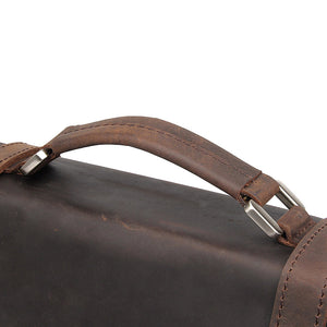 YAAGLE Vintage Crazy Horse Leather Business Briefcase YG7377R - YAAGLE.com