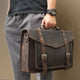 YAAGLE Vintage Crazy Horse Leather Business Briefcase YG7377R - YAAGLE.com