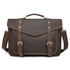 YAAGLE Vintage Crazy Horse Leather Business Briefcase YG7377R