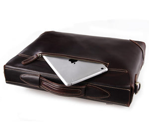 YAAGLE Men's Genuine Leather Business Briefcase Handbag YG7228Q - YAAGLE.com