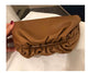 YAAGLE Fashion Female Real Leather Ruffled Drawstring Clutch Bag YG00265 - YAAGLE.com