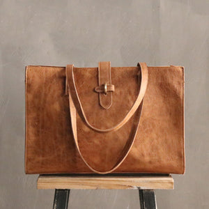 YAAGLE Women Vintage Crazy Horse Leather Handbag Tote YG3781 - YAAGLE.com