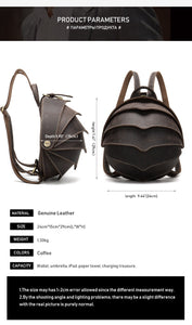 YAAGLE Personality Horse Leather men's bag leather beetle women's backpack fashion street bag YG6578 - YAAGLE.com