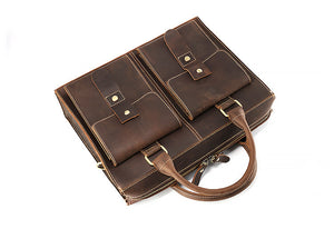 YAAGLE  Men's Vintage Genuine Leather Briefcase Messenger Bag  YG0822