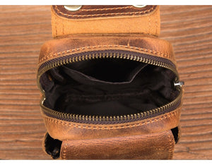 YAAGLE mens genuine leather small Hook Waist Bag Belt Pouch Fanny Pack for Cell Phone YG5547 - YAAGLE.com