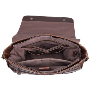 Leather men's messenger bag