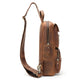 YAAGLE Men Cross Chest Leather Sling Bag with 2 pocket YG20729