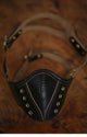 YAAGLE HORWEEN Vegetable Tanned Cowhide Handmade Riding Mask YG9907 - YAAGLE.com