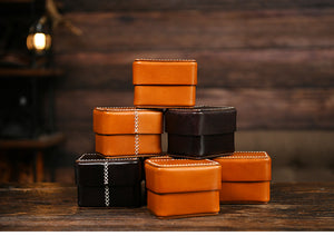 Vegetable Tanned Leather Storage Bag For Men