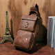 YAAGLE Men Cross Chest Leather Sling Bag with 2 pocket YG20729