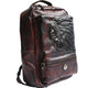 YAAGLE Mens' Unique Large Capacity Tanned Leather Travel Business Backpack YG0829