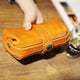 YAAGLE Vintage Genuine Leather ladies Travel Makeup Hanging Toiletry Bag YG6611 - YAAGLE.com