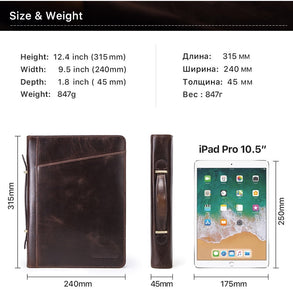 YAAGLE  New Arrival Retro Crazy Horse Texture Zipper Multifunctional Tablet PC Protective Leather Case for 11 / 10.5 / 9.7 inch Tablet YG0830