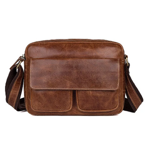 YAAGLE Top Crazy Horse Leather Sling Bag Mens Leather Bag Crossbody Bag for Men YG9754 - YAAGLE.com