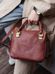 YAAGLE Female Vintage Handmade Real Leather Flap Handbag YG8854 - YAAGLE.com