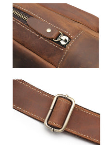 YAAGLE Men Cross Chest Leather Sling Bag with 2 pocket YG20729