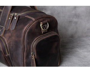 Crazy Horse Leather Holdall Duffel Bag YG1131 - YAAGLE.com