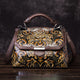 YAAGLE Women Genuine Leather handbags Ladies Embossed Shoulder Bag /Crossbody Bag YG6650