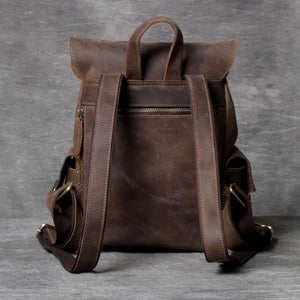 YAAGLE New Crazy Horse Leather Backpack YG8034 - YAAGLE.com