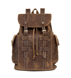 YAAGLE New Crazy Horse Leather Backpack YG8012 - YAAGLE.com