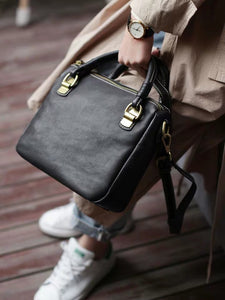 YAAGLE Female Vintage Handmade Real Leather Flap Handbag YG8854 - YAAGLE.com