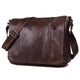 Leather men's messenger bag